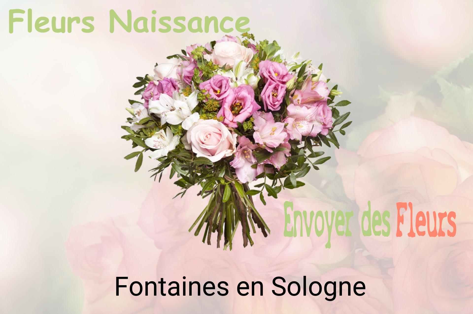 Bouquet de fleurs de naissance livré à Fontaines-en-Sologne