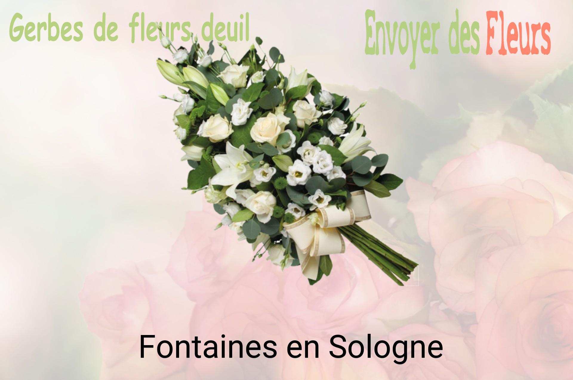 Gerbe de fleurs de deuil livrée à Fontaines-en-Sologne